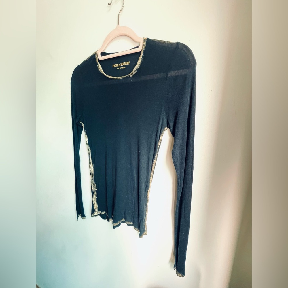 Zadig & Voltaire Willy Foil Long Sleeve Top
Size XS - Picture 6 of 11